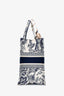 Christian Dior 2021 Navy/White Toile de Jouy Embroidered Medium Book Tote