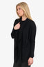 Theory Black Wool/Silk Open Cardigan Size P/TP