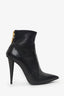 Giuseppe Zanotti Black Leather Heeled Ankle Boots Size 37