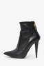 Giuseppe Zanotti Black Leather Heeled Ankle Boots Size 37