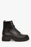 Gianvito Rossi Black Calf Leather Lace-Up 'Martis 20' Boots Size 38.5