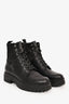 Gianvito Rossi Black Calf Leather Lace-Up 'Martis 20' Boots Size 38.5