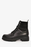 Gianvito Rossi Black Calf Leather Lace-Up 'Martis 20' Boots Size 38.5