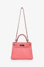 Hermès 2020 Rose D'Ete Evercolour Leather Verso Chevre Kelly Retourne 28