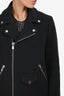 Maje Black Wool Blend Coat Size 36