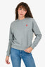Ami Light Grey Cotton 'Ami de Coeur' Sweatshirt Size XXS