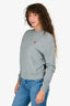 Ami Light Grey Cotton 'Ami de Coeur' Sweatshirt Size XXS
