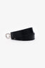 Hermès Black Leather/Palladium Kelly Double Tour bracelet