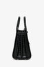 Saint Laurent 2015 Black Croc Embossed Leather Baby Sac De Jour Tote with Strap