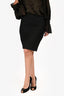 Theory Black Midi Skirt Size 2