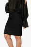 Theory Black Midi Skirt Size 2