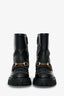 Gucci Black Leather Horsebit Boots Size 38