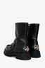 Gucci Black Leather Horsebit Boots Size 38