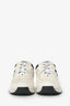 Pre-Loved Chanel™ Beige/Black Leather/Suede CC Chunky Sneaker Size 38