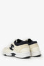 Pre-Loved Chanel™ Beige/Black Leather/Suede CC Chunky Sneaker Size 38