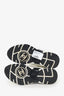 Pre-Loved Chanel™ Beige/Black Leather/Suede CC Chunky Sneaker Size 38
