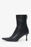 Gucci Black Leather Pointed Toe Ankle Boots Size 8