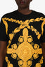 Versace Black Cotton Gold Baroque T-Shirt Size M Mens