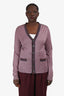 Gucci Vintage Purple Silk Cardigan Size M