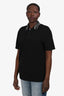 Versace Black Cotton Crystal Polo T-Shirt Size M Mens