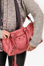 Balenciaga Pink Leather Motocyle Work Bag with Strap