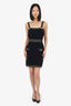 L'Agence Black/Gold Knit Dress Size M