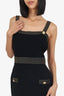 L'Agence Black/Gold Knit Dress Size M