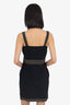 L'Agence Black/Gold Knit Dress Size M