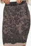 BCBG Max Azria Black Lace Printed Skirt Size S
