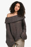 Mes Demoiselles Grey Mohair Cold Shoulder 'Sarah' Sweater Size 1