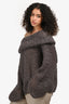 Mes Demoiselles Grey Mohair Cold Shoulder 'Sarah' Sweater Size 1