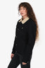 Sandro Black Denim/Faux Shearling Jacket Size S