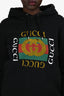 Gucci Black Logo Printed Hoodie Size M
