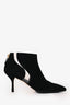 Stuart Weitzman Black Suede Leather/PVC Dasha Ankle Boots Size 6