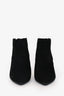 Stuart Weitzman Black Suede Leather/PVC Dasha Ankle Boots Size 6