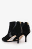 Stuart Weitzman Black Suede Leather/PVC Dasha Ankle Boots Size 6