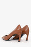 Roger Vivier Brown Leather Buckle Detail Heels Size 36