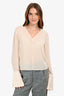 L'Academie Beige Sheer Long Sleeves Top Size XS
