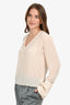 L'Academie Beige Sheer Long Sleeves Top Size XS