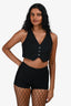 Lovers and Friends Black Cotton Crop Vest Top Size XS