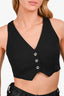 Lovers and Friends Black Cotton Crop Vest Top Size XS