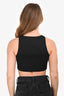 Lovers and Friends Black Cotton Crop Vest Top Size XS