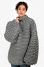 MUMS Grey Cable Knit Turtleneck Chunky Sweater O/S