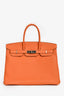 Hermès 2013 Orange Togo Leather Birkin 35