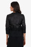 Ermanno Scervino Black Quilted Embroidered Padded Jacket With Detachable Sleeve Size 38