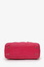 Christian Dior 2016 Pink Cannage Leather Mini Lady Dior With Strap