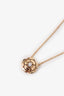 Pre-Loved Chanel™ 18K Rose Gold Diamond Extrait de Camélia Necklace