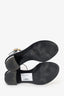 Louis Vuitton Black Leather New Wave Bom Dia Flat Sandals Size 39