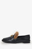 Louis Vuitton Black Calfskin Mink Upper Case Flat Loafers Size 39