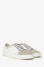 Pre-Loved Chanel™ White Velvet Calfskin CC Sneakers Size 38